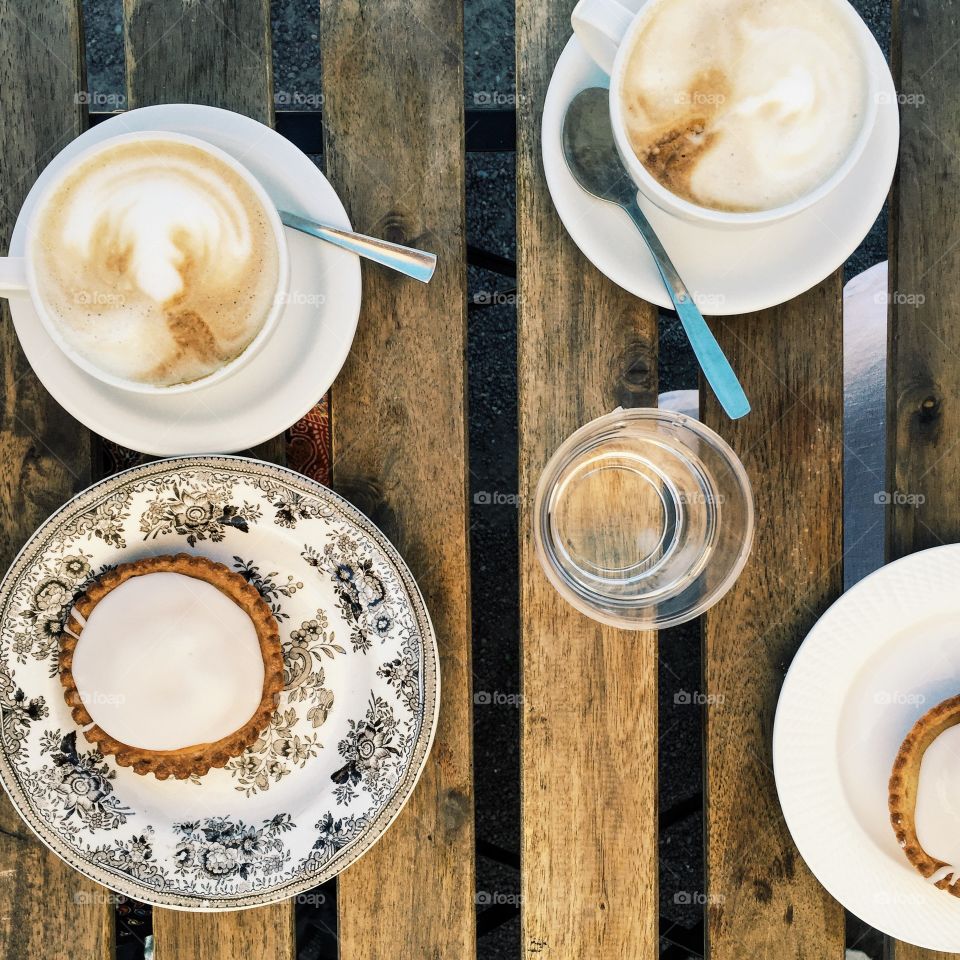 Coffee and cookies from above