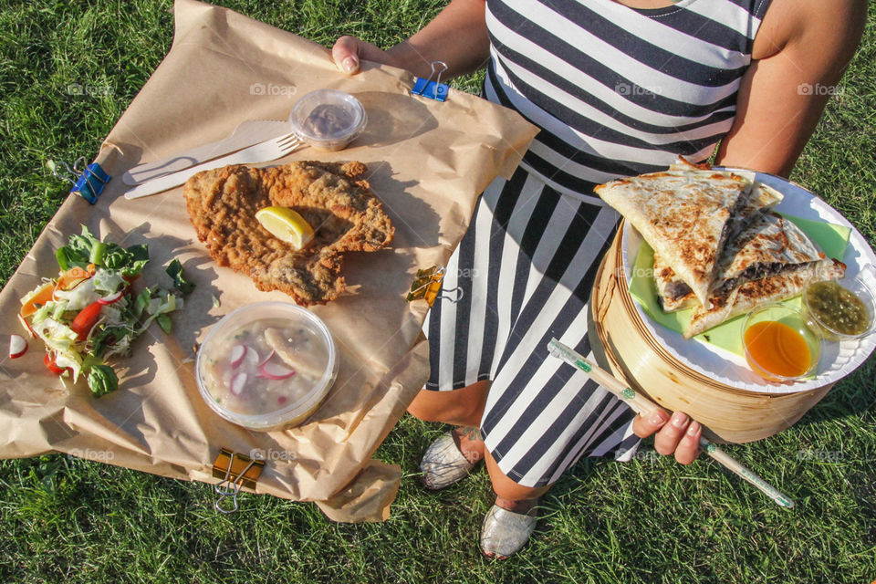 Close-up of fast food