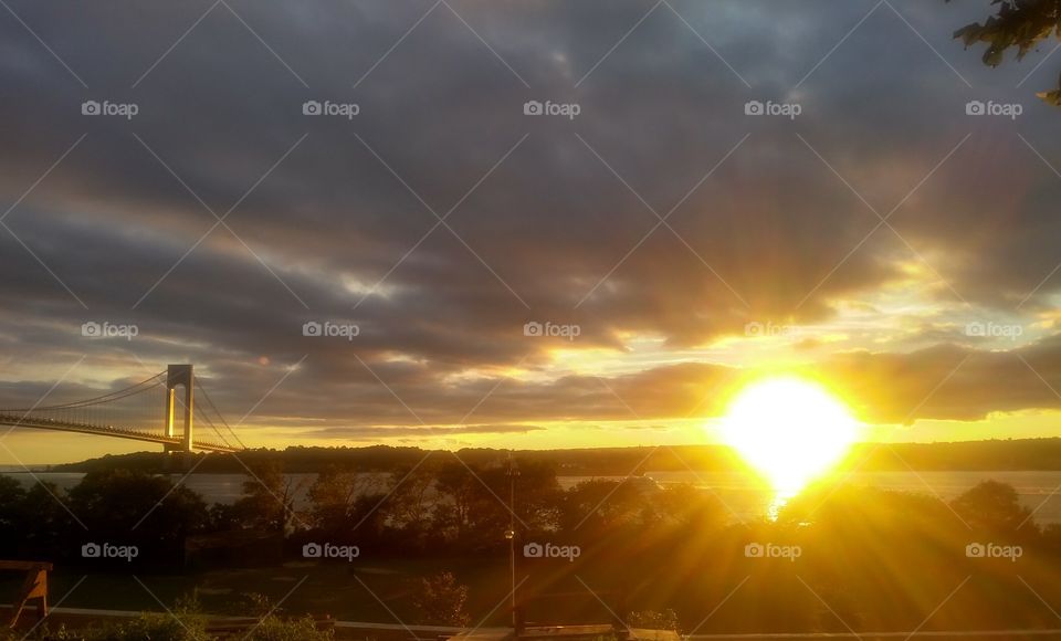 Bridge and sunset