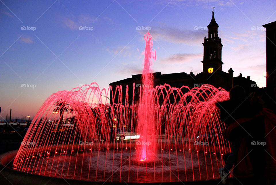 Colorful fountain