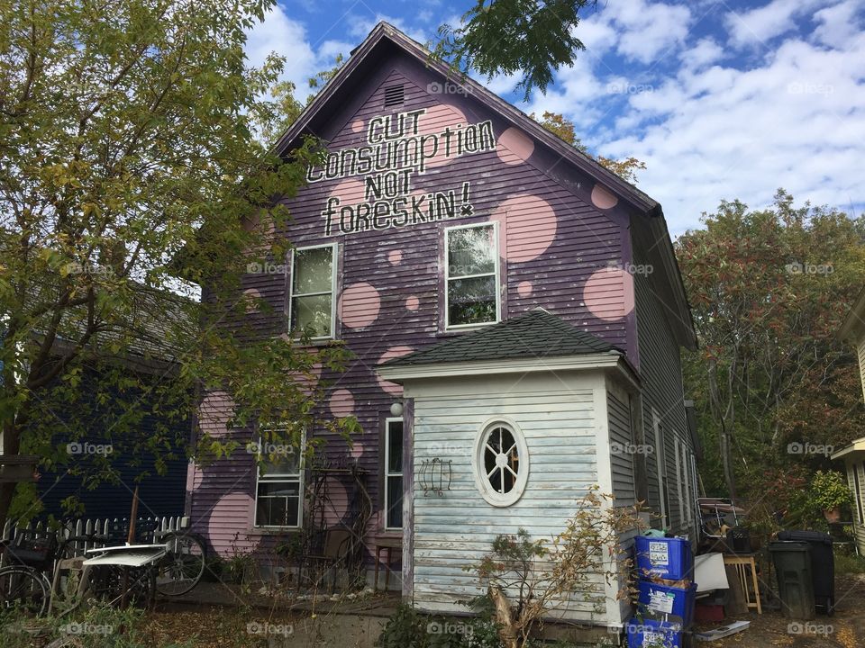 A unique house in Winooski, just outside Burlington, Vermont. 