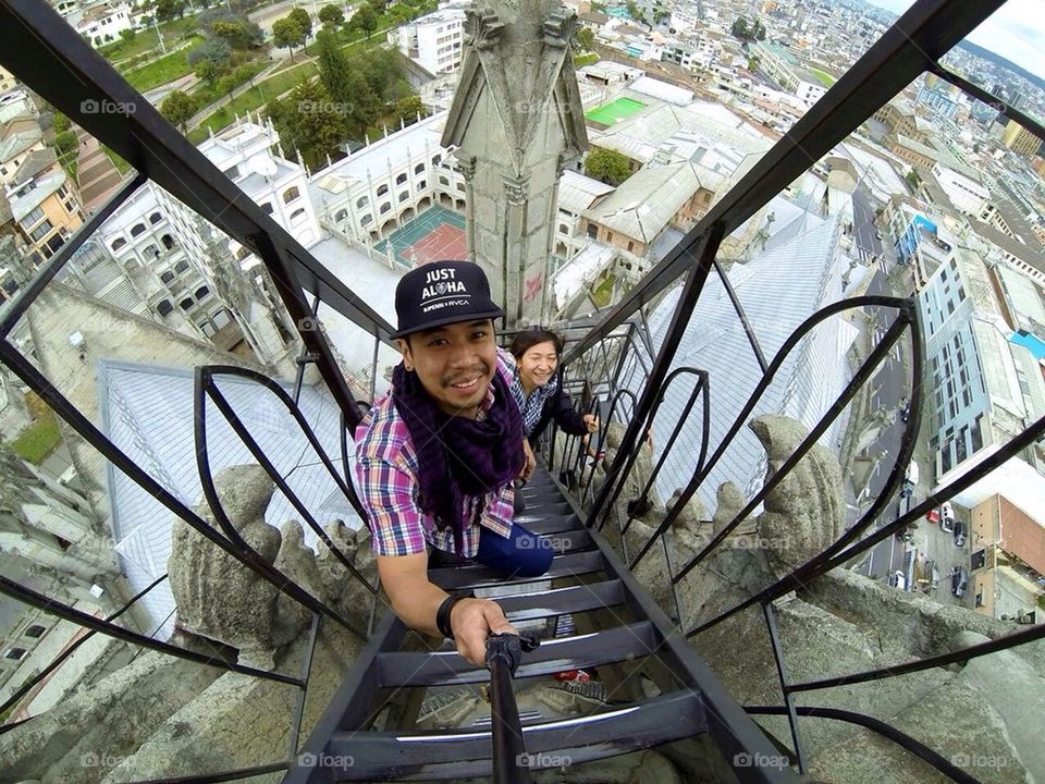 Going up the tower