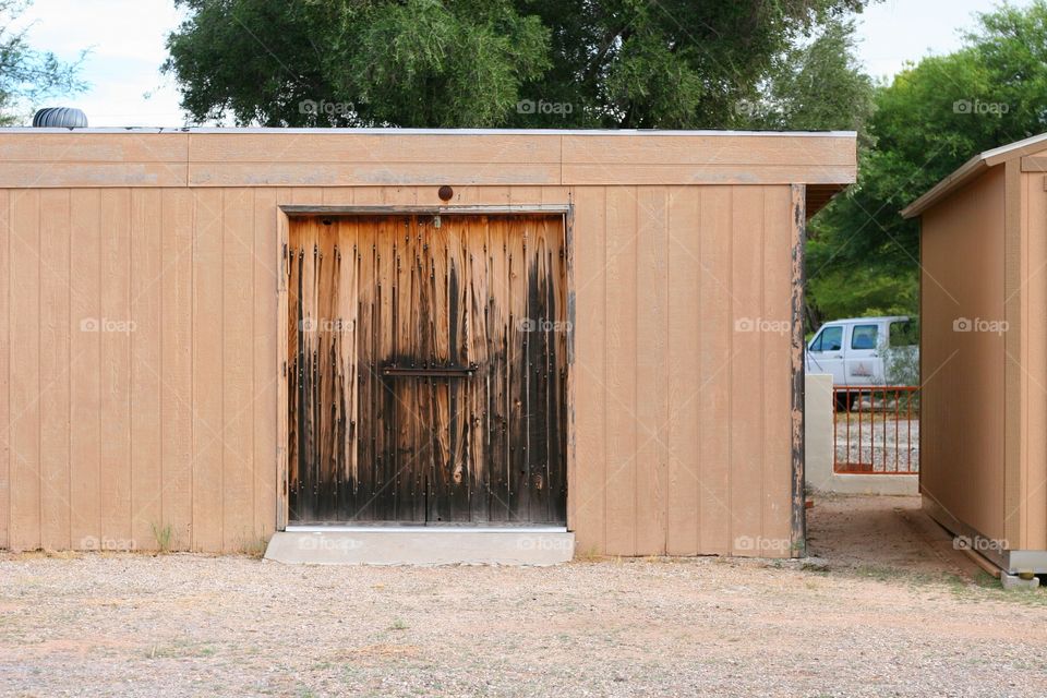 Old doors that never open.