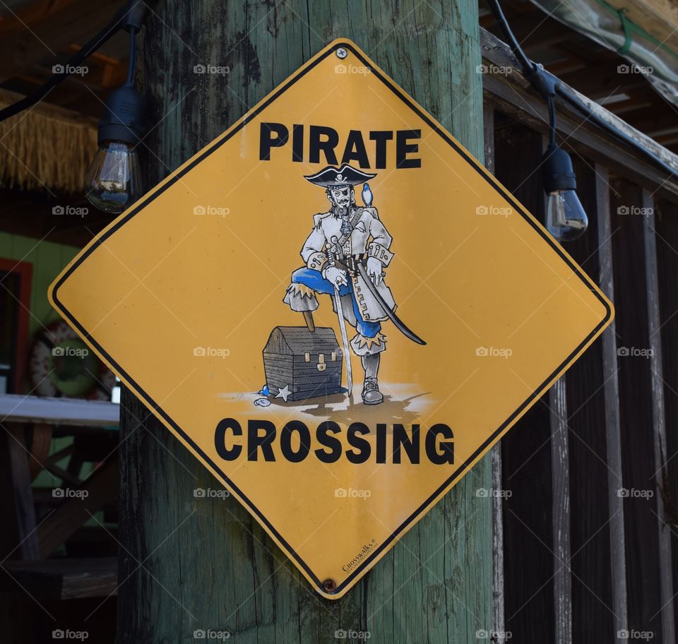 Pirate Crossing Sign