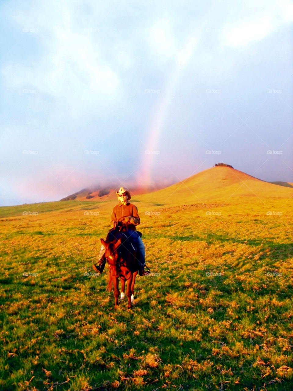 mountain rainbow view hawaii by vincentm