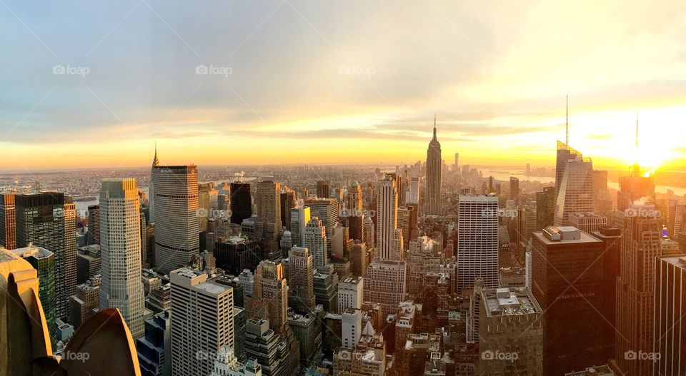 New York City downtown view - taken from Top of the Rock