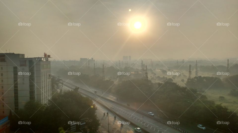 Indian City Sunrise