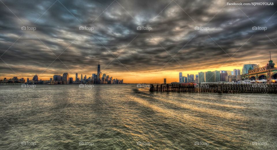 NYC Sunset 1. Taken from Hoboken 