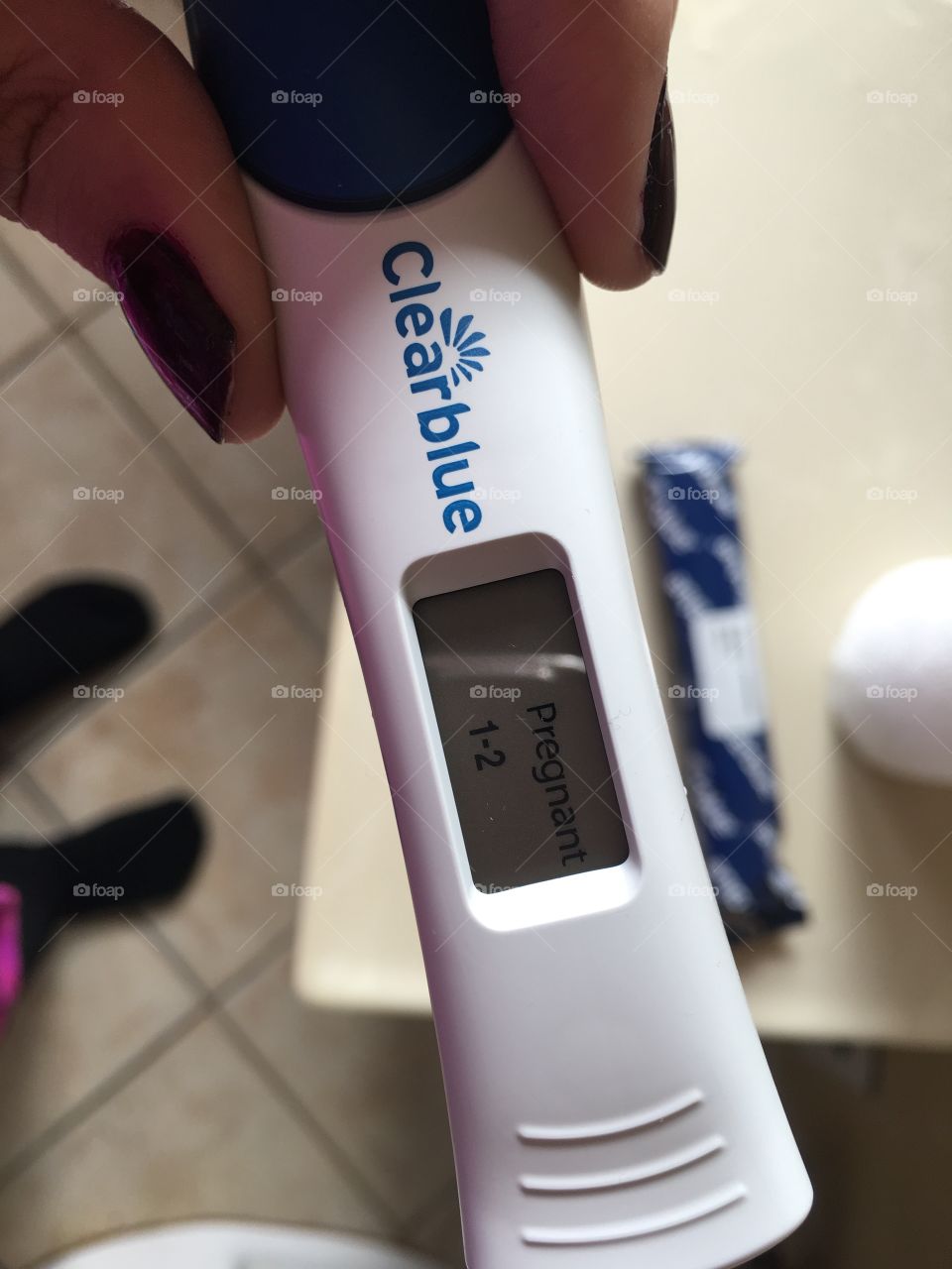 Clear blue pregnancy test 