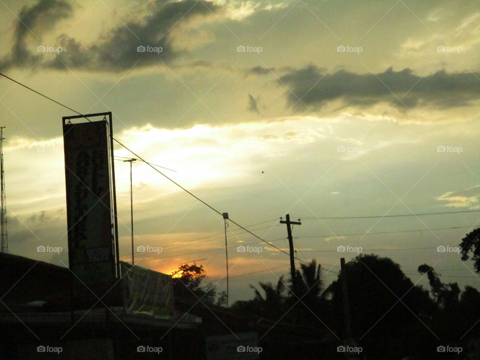 sunset on board