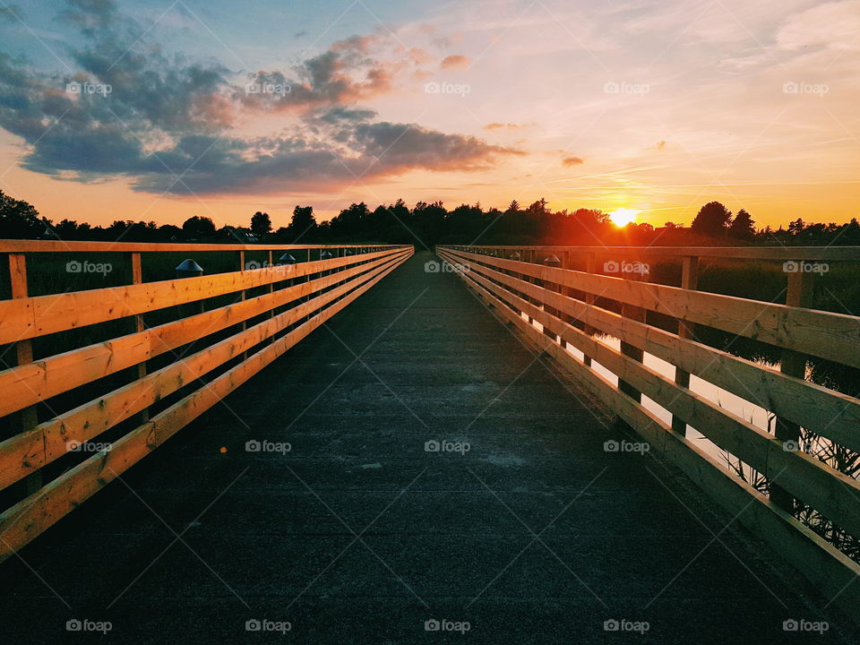 Golden hour bridge