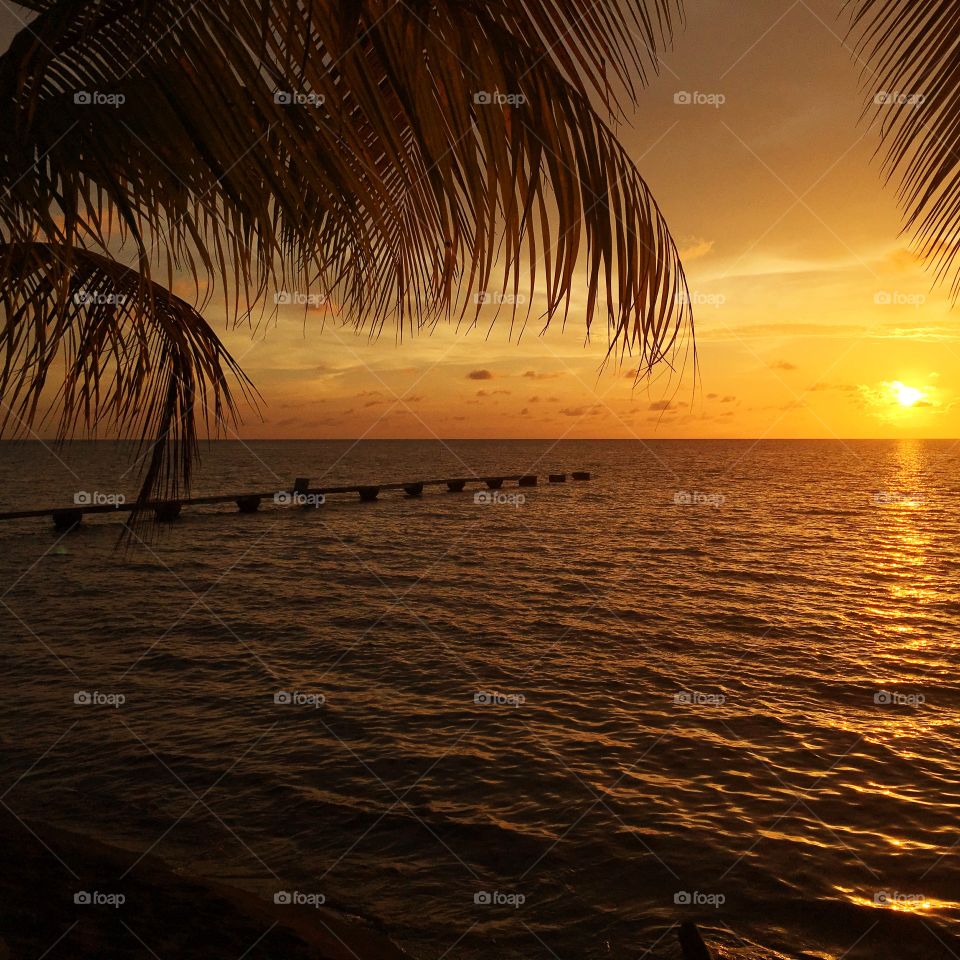 Sunset over the Caribbean 