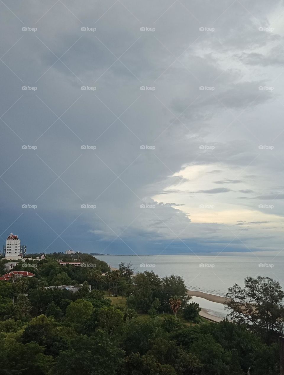 Evening cloudy sky