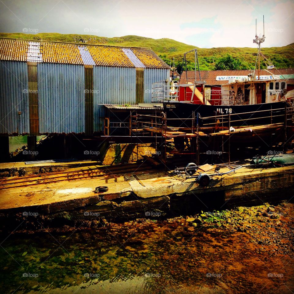 Mallaig fishing town. Was taken in Mallaig in the West Scottish Highlands on a rainy summers day
