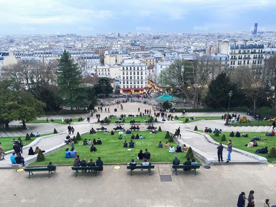 Sacré-Cœur in Paris France. Famous church.