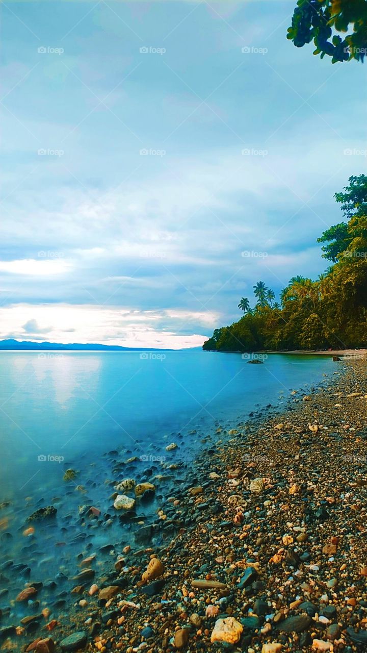 Beach in Maluku, Indonesia.