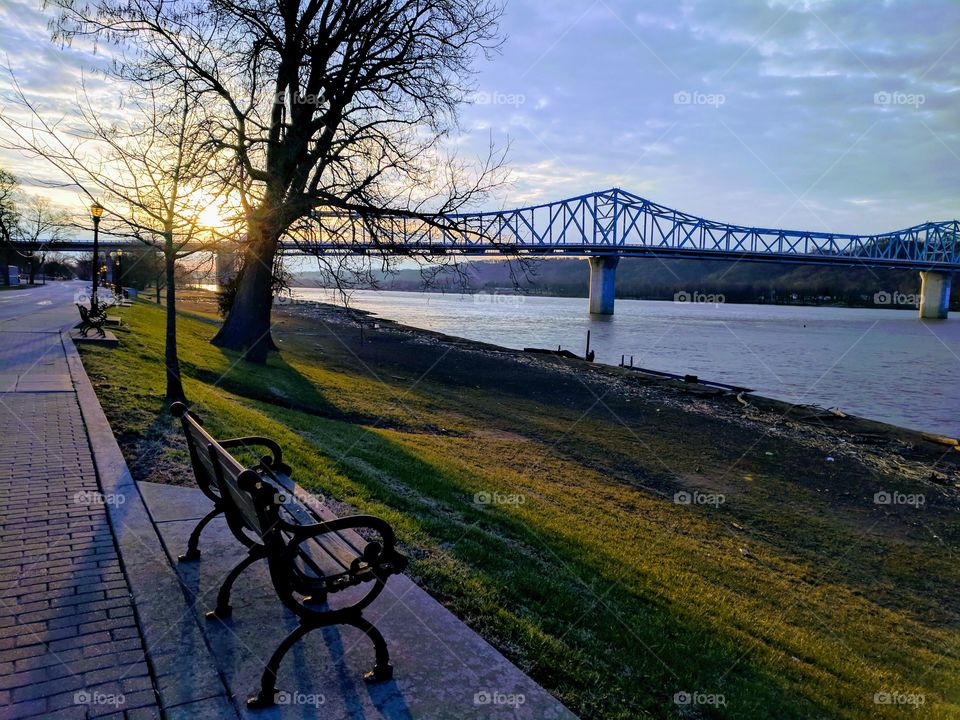 sunrise on the river