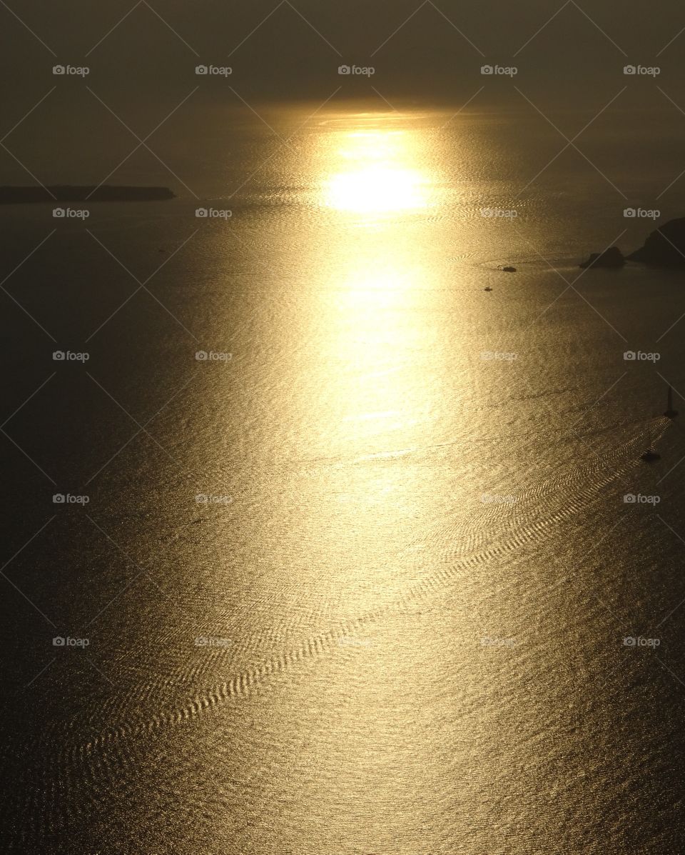 sunset in Santorini