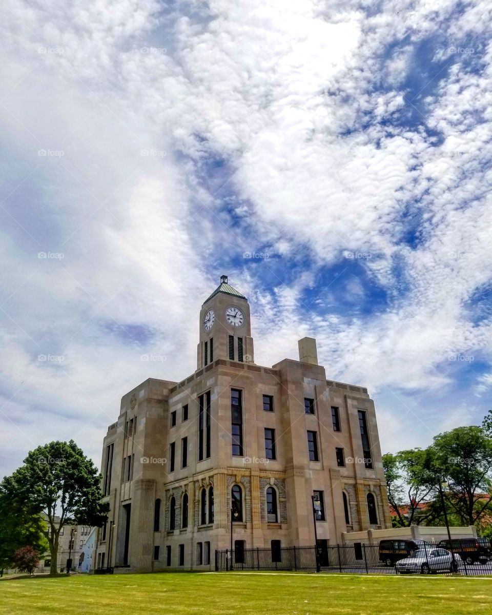 Old stone building in Sandusky, Ohio