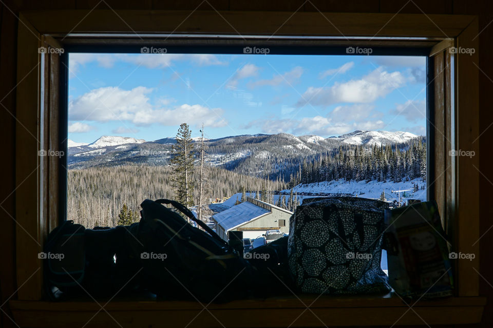 Ski lodge window