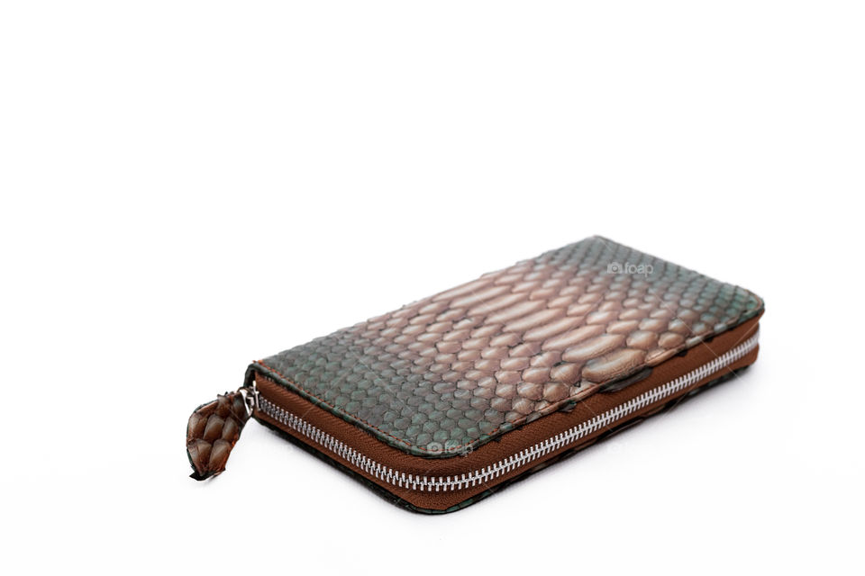 Fashion luxury snakeskin python wallet.