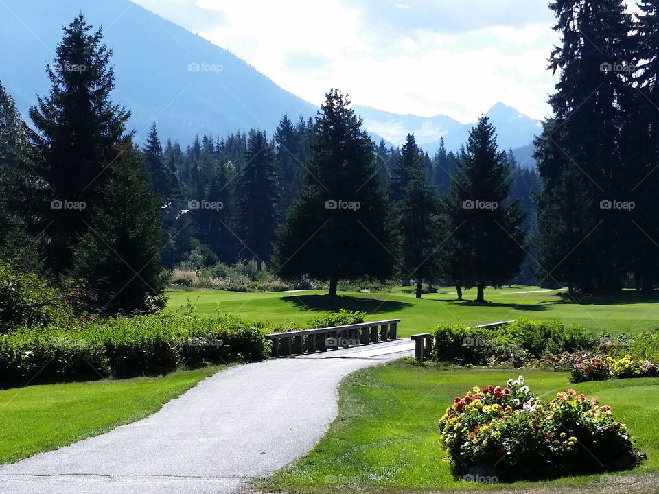Trip through golf course. Whistler, Canada 