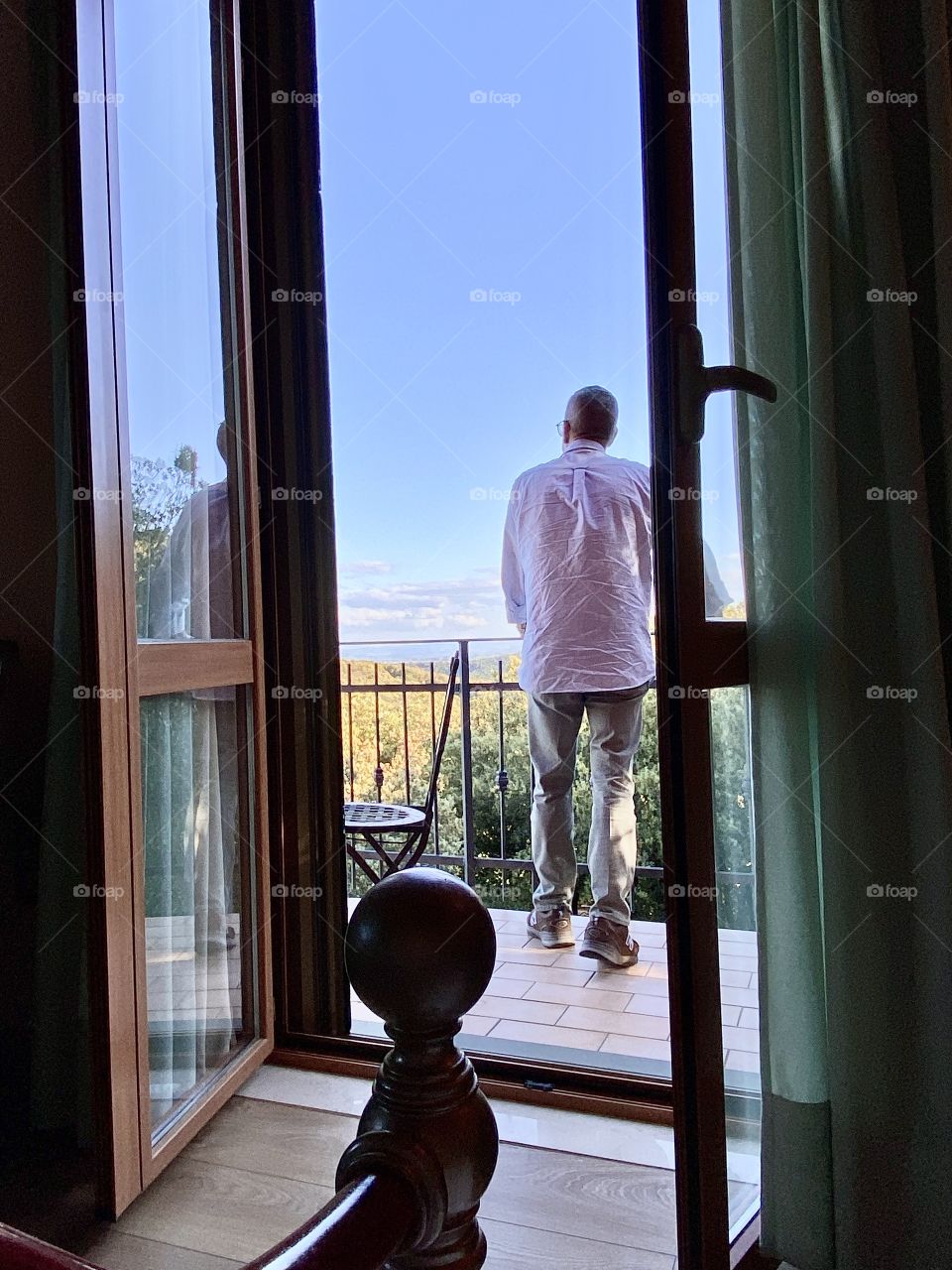 Soaking in the sun on a warm spring eve