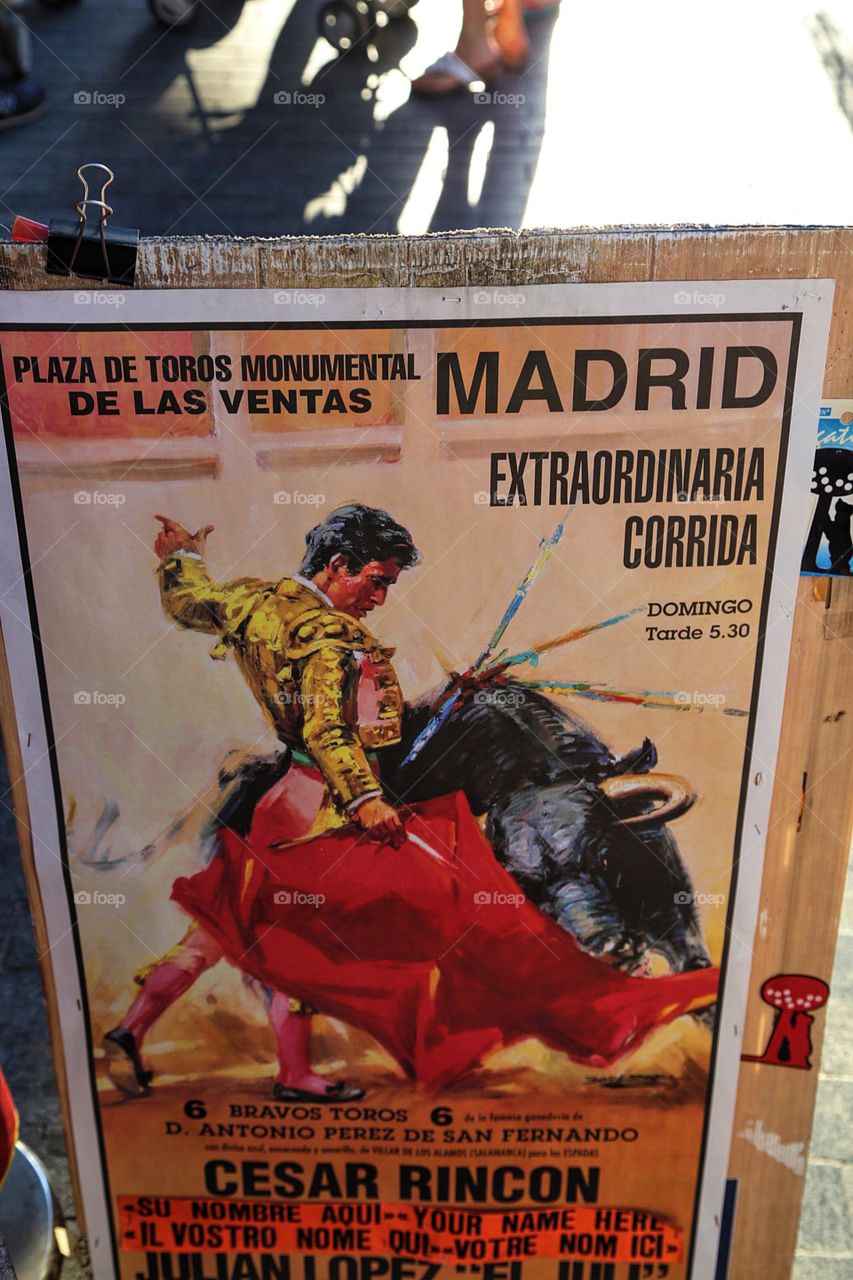 Poster of a bullfight 