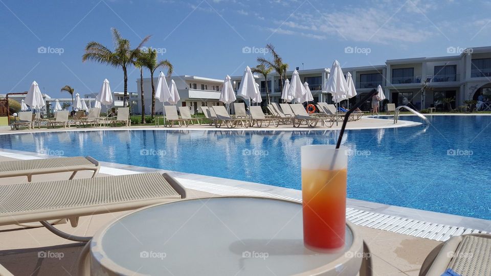 Cocktail and Swimming pool at Hotel - Rhodos GREECE