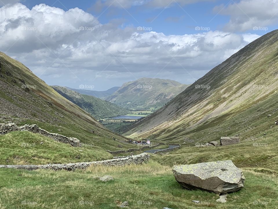 View down the valley