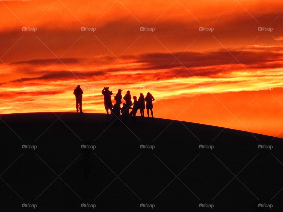 Silhouettes in the desert