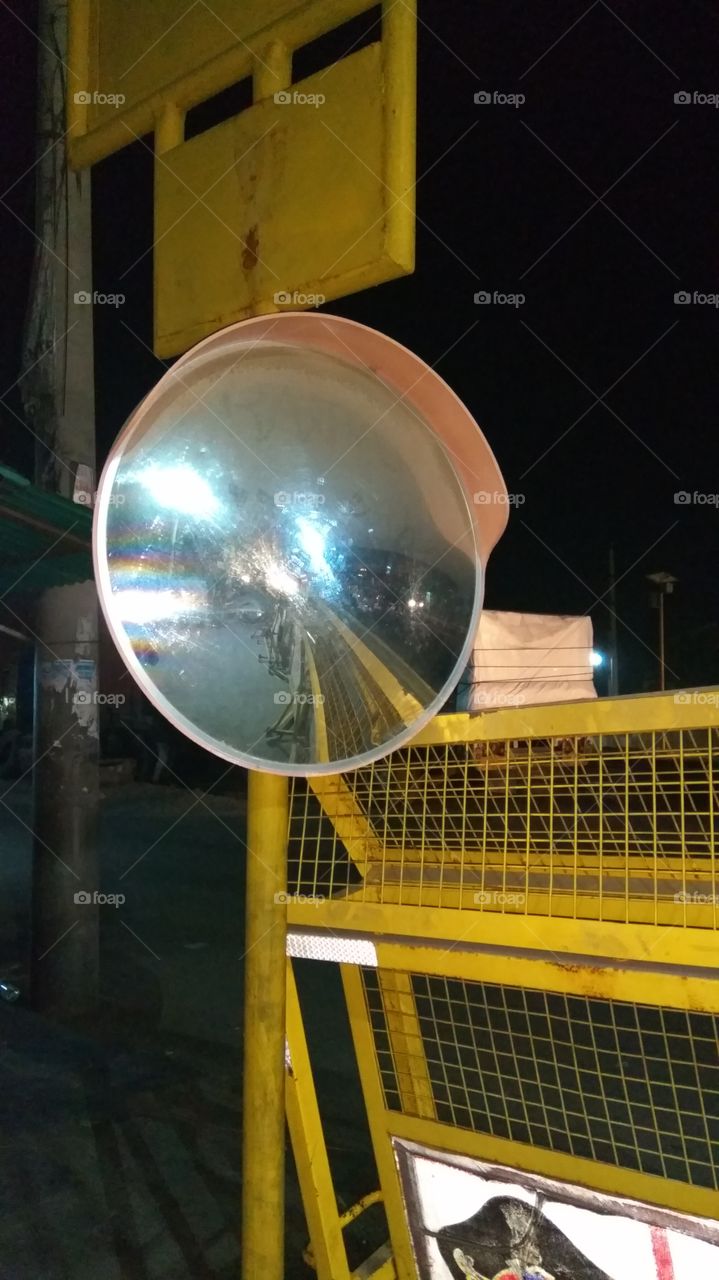 road opposite mirror