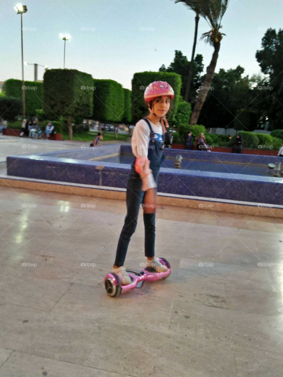 A child on electric skate.