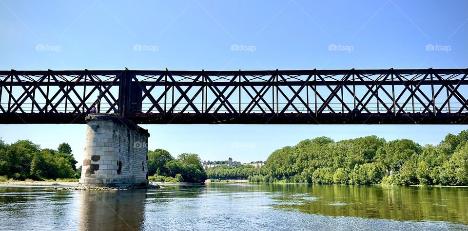 Eiffel bridge , Chinon Junes 2023 . 