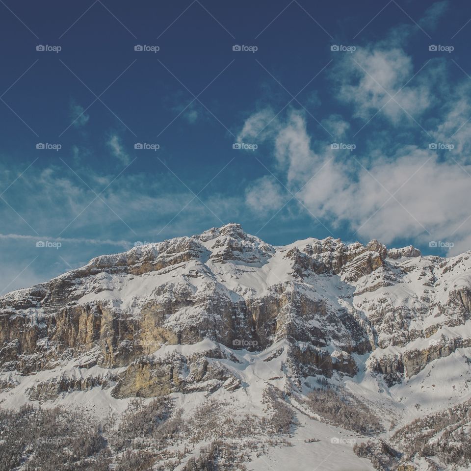 View of snowy mountain