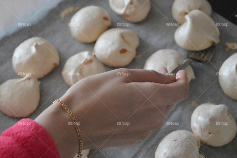 Homemade meringues