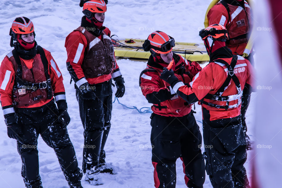 Coast Guard Ice Rescue Training