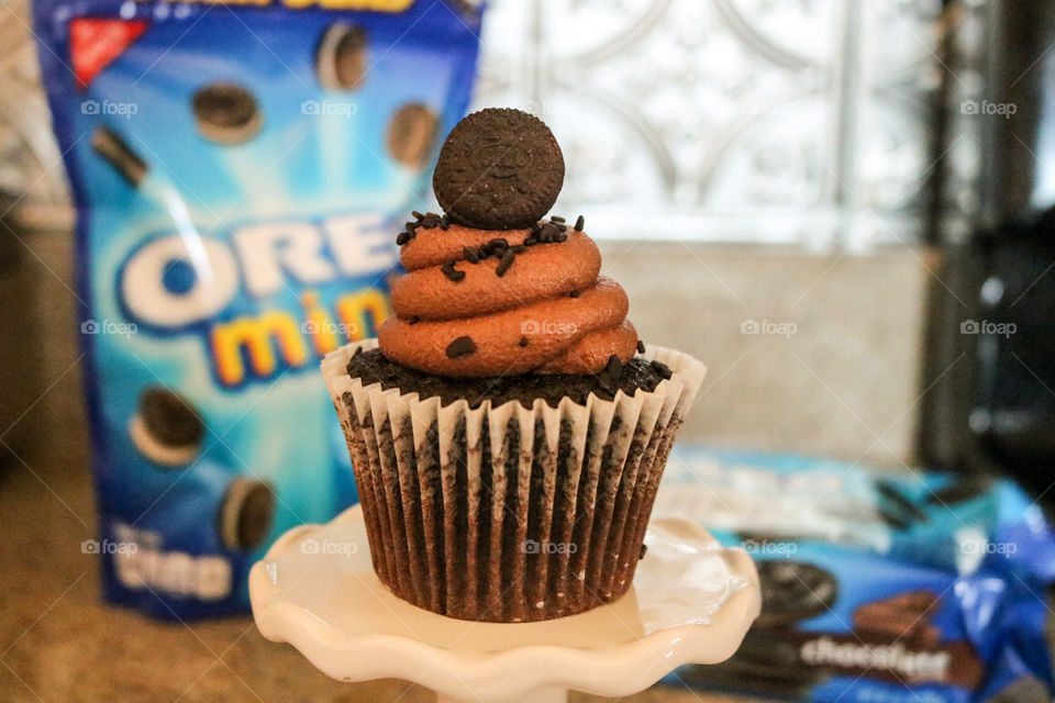 Oreo cookie cupcake- delicious 