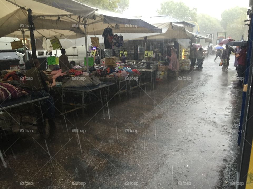 Rain in Rome Italy 