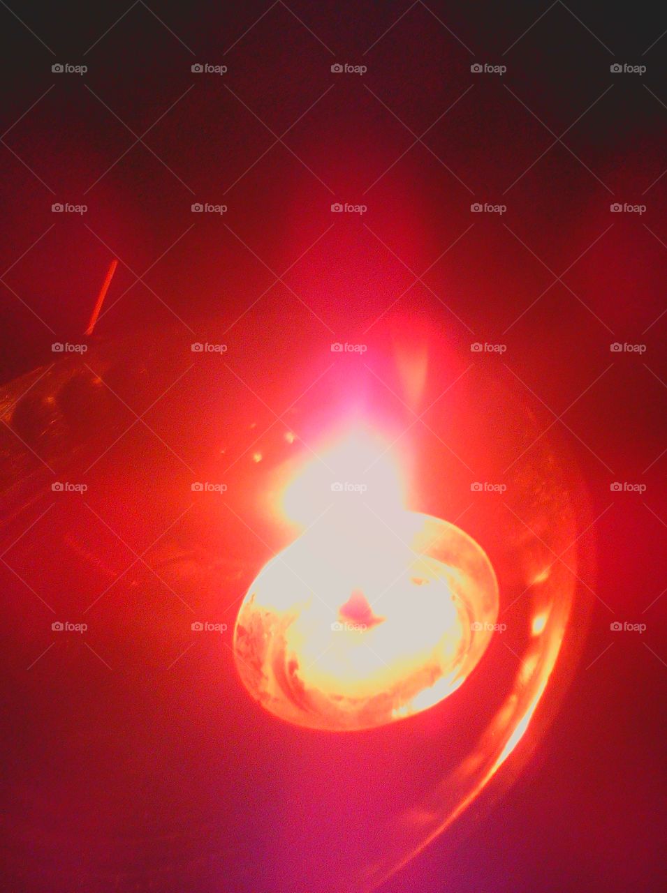 HDR image of a flame with red surrounding effect