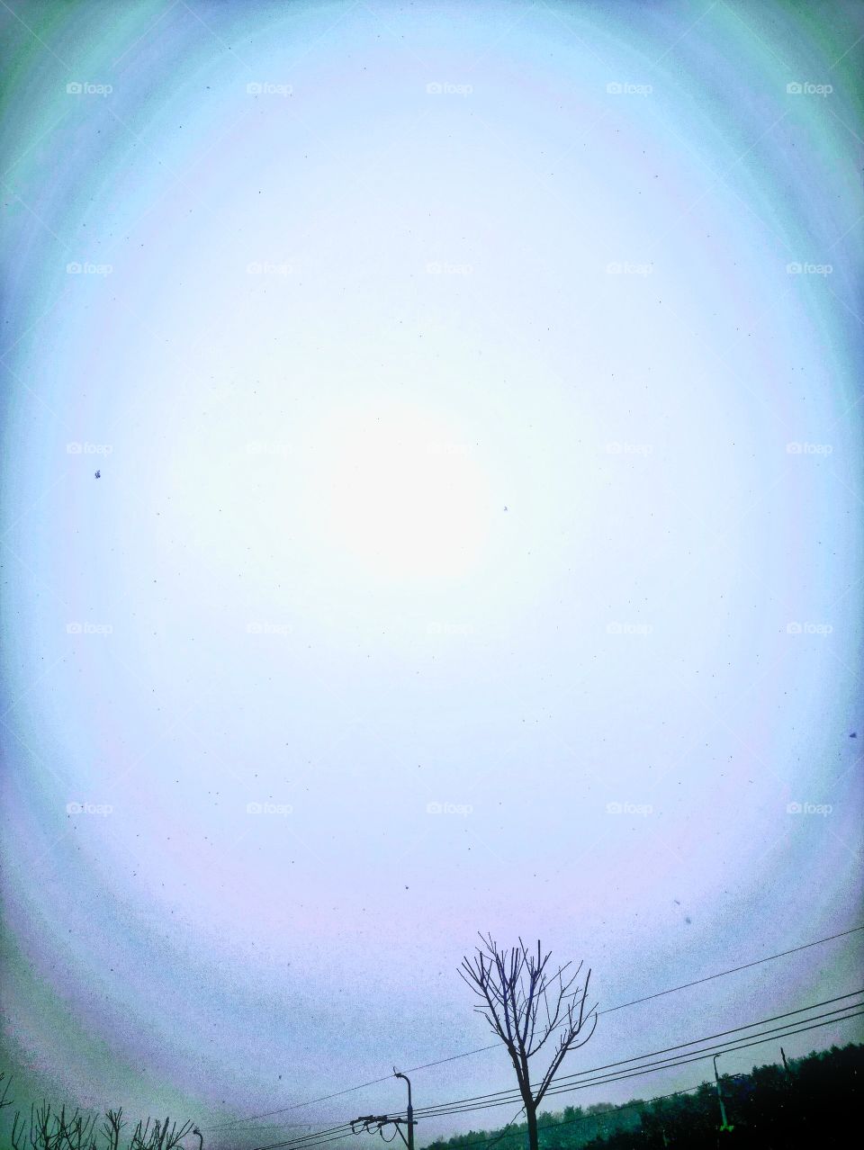 The Sunlight On snowy day. 
i can't believe it could Be this colorful even the sun was covered.