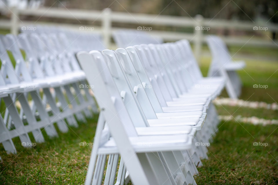 White Folding Wedding Ceremony Chairs