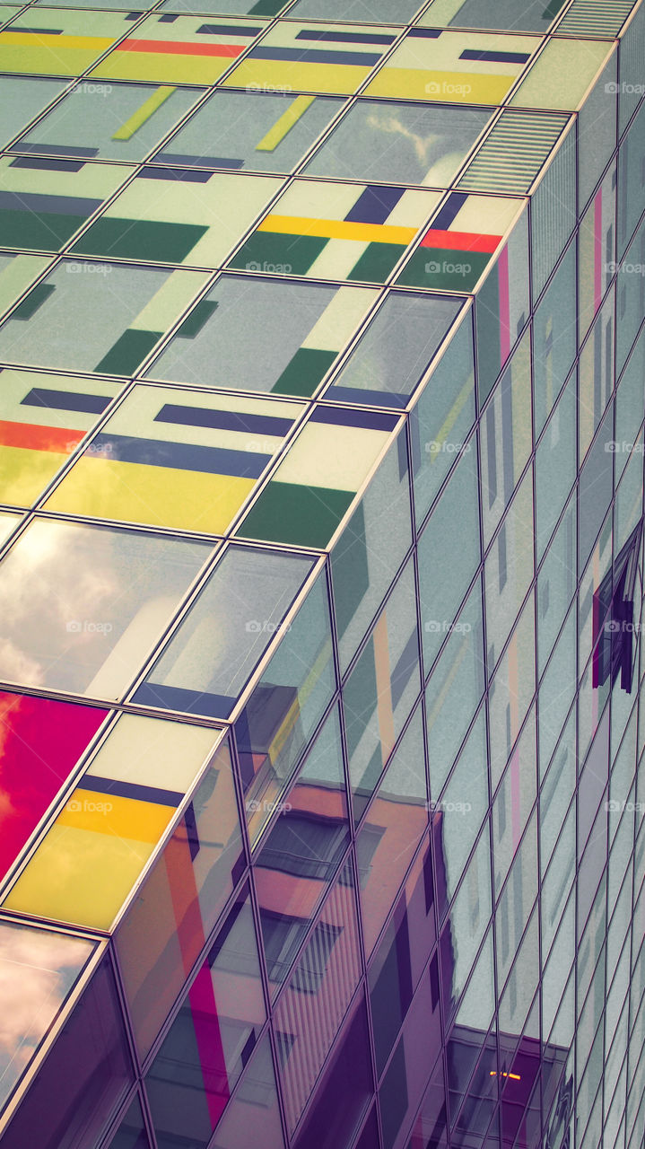 Architektur Farben Fenster Spiegelung
