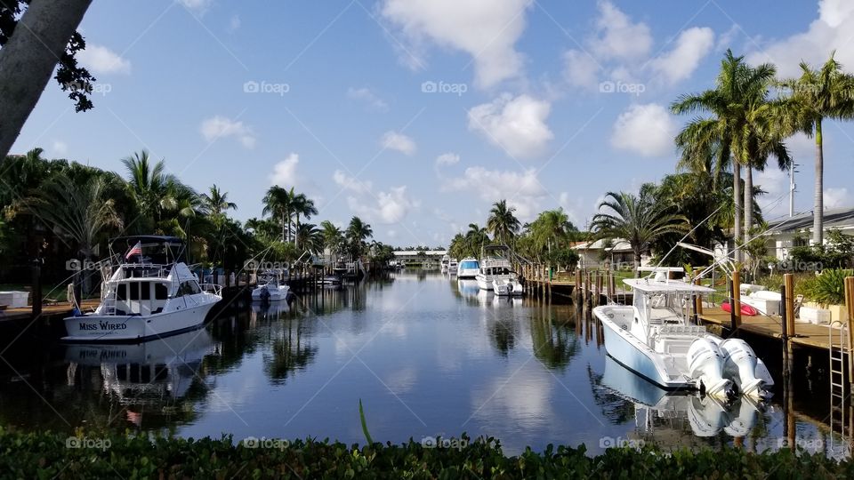 Driving through neighborhoods in Fort Lauderdale, Florida the canals going to the ocean never stops amazing me.