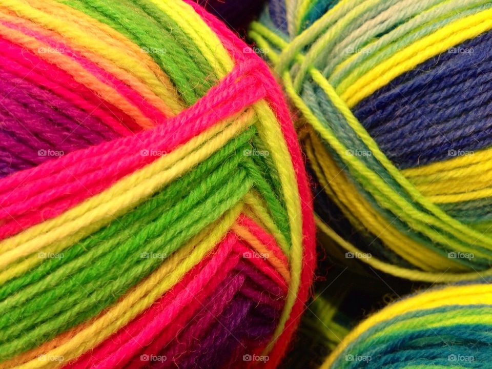 Colorful wool