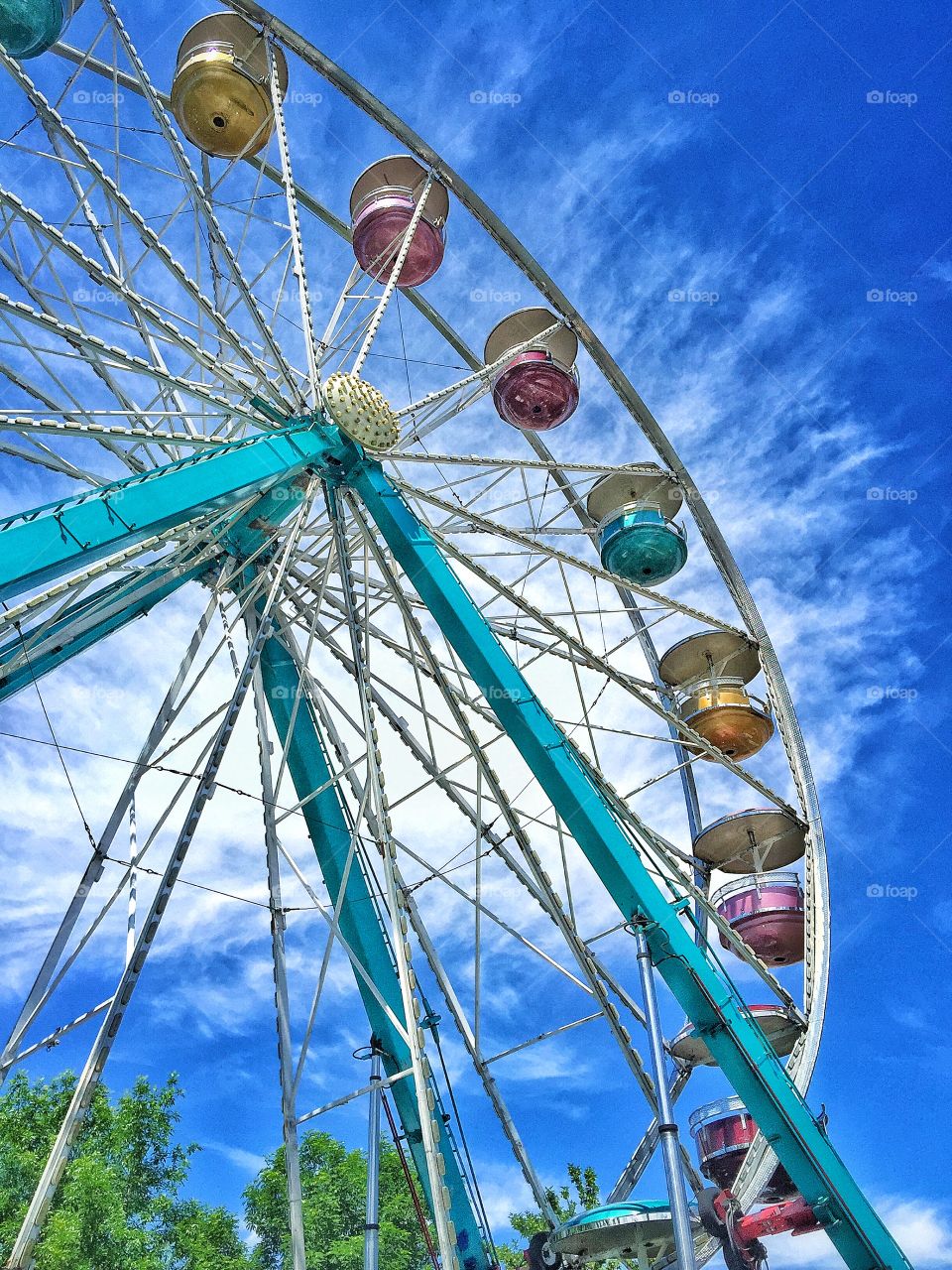 Ferris wheel. Ferris wheel ride at a local fair