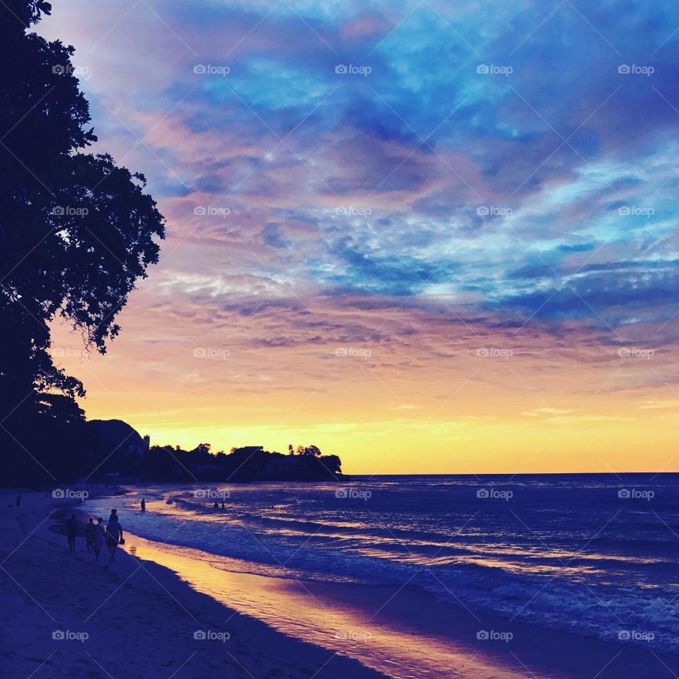 Sunset, Water, Dawn, No Person, Sun