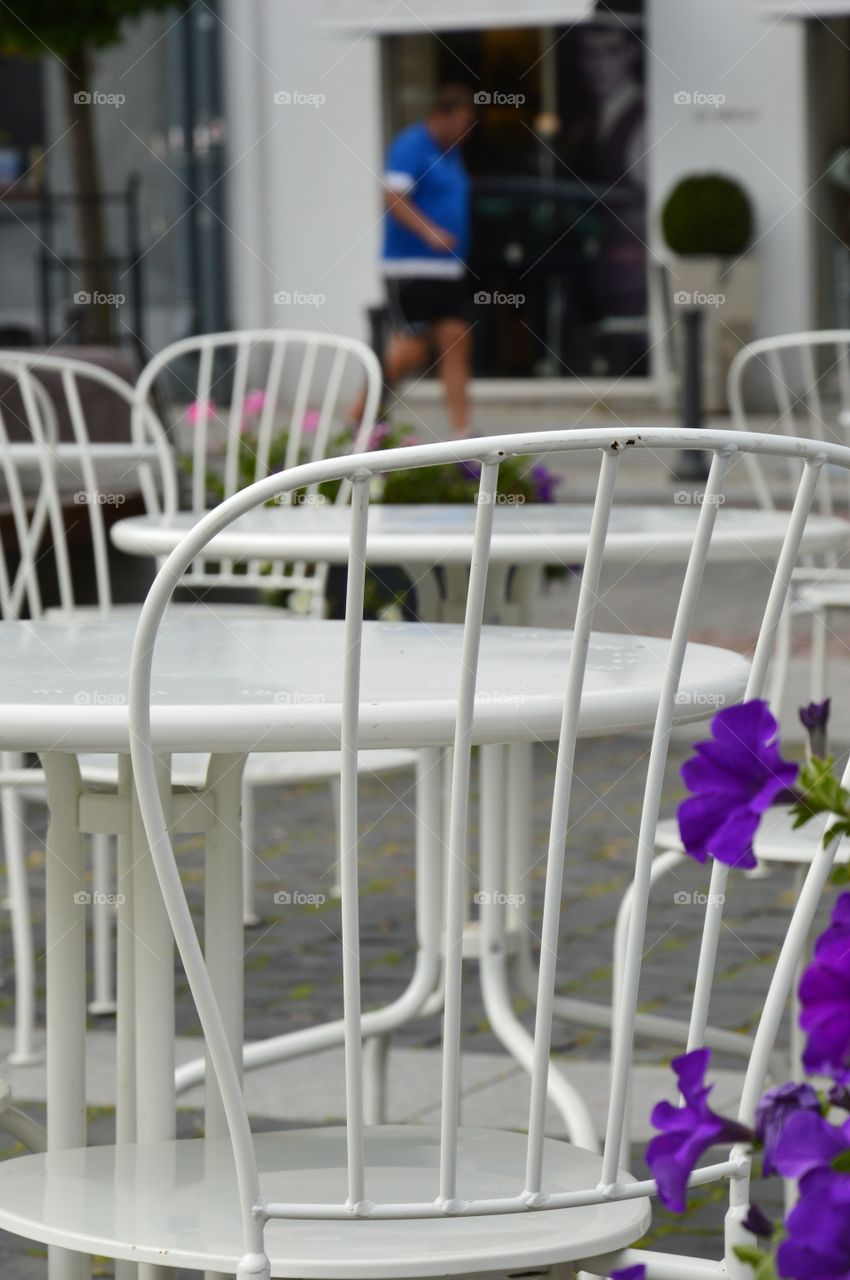 Empty caffe in Vilnius