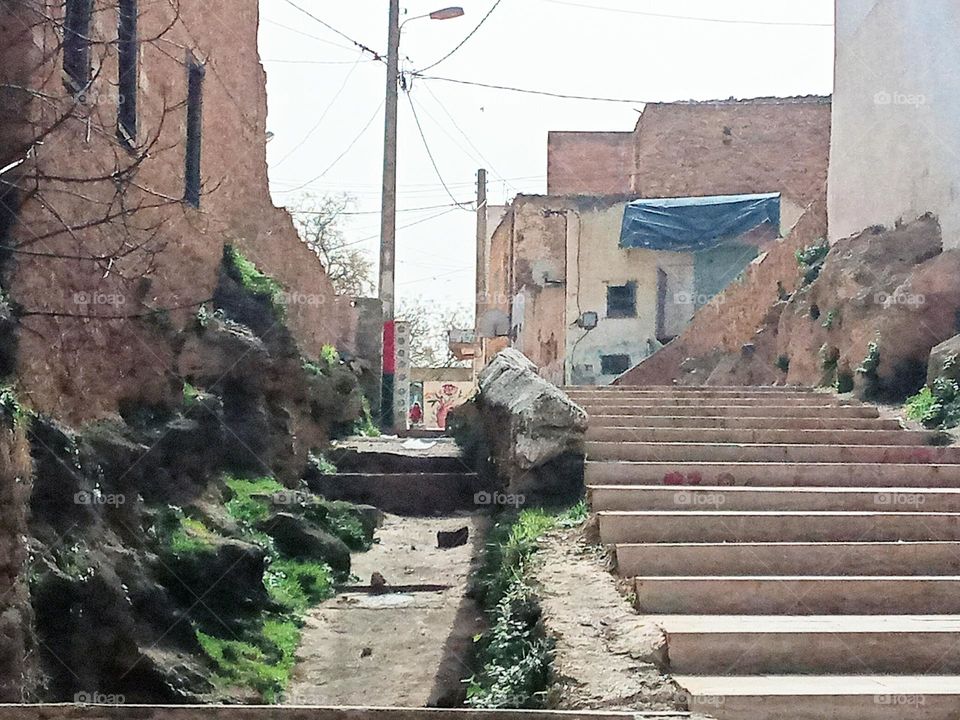 Ancien building in village Bhalil of morocco