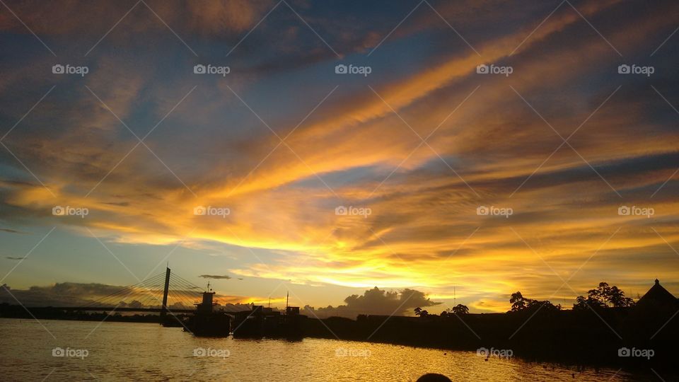 Beautiful colors of the Amazonian sky
